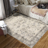 Garvee Persian Antique Beige 3x5 Area Washable Rugs for Entryway Non Slip Rugs Door Mat Indoor Outdoor Entrance Cotton Carpet for Kitchen Foyer Front Door - Antique Beige