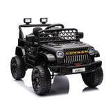 Garvee Ride - P Series: 12V Kids Ride On Truck for Toddles age 3+,with 2.4G Remote Control, Spring Suspension, Battery Display, LED Lights, Music, Battery Powered Ride on Car - Black - Black