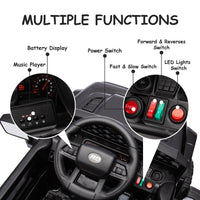 Garvee Ride - P Series: 12V Kids Ride On Truck for Toddles age 3+,with 2.4G Remote Control, Spring Suspension, Battery Display, LED Lights, Music, Battery Powered Ride on Car - Black