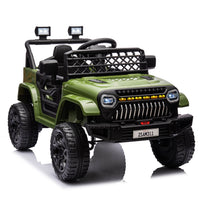 Garvee Ride - P Series: 12V Kids Ride On Truck for Toddles age 3+,with 2.4G Remote Control, Spring Suspension, Battery Display, LED Lights, Music, Battery Powered Ride on Car - Army Green