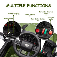Garvee Ride - P Series: 12V Kids Ride On Truck for Toddles age 3+,with 2.4G Remote Control, Spring Suspension, Battery Display, LED Lights, Music, Battery Powered Ride on Car - Army Green