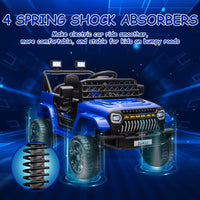 Garvee Ride - P Series: 12V Kids Ride On Truck for Toddles age 3+,with 2.4G Remote Control, Spring Suspension, Battery Display, LED Lights, Music, Battery Powered Ride on Car - Dark Blue