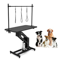 Garvee Dog Grooming Table, Heavy Duty Hydraulic Max Load 350Lbs Adjustable Arm and Noose Height 22-39" for Professional Pet Grooming