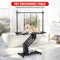 Garvee Dog Grooming Table, Heavy Duty Hydraulic Max Load 350Lbs Adjustable Arm and Noose Height 22-39" for Professional Pet Grooming