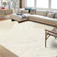 Garvee Modern Camel 10x13 Washable Rugs for Living Room Modern Bedroom Rug Aesthetic Beige Rug Large Area Rug Non Slip Throw Rugs Soft Faux Wool Low Pile Stain Resistant Carpet for Dining Room 10'x13' Beige