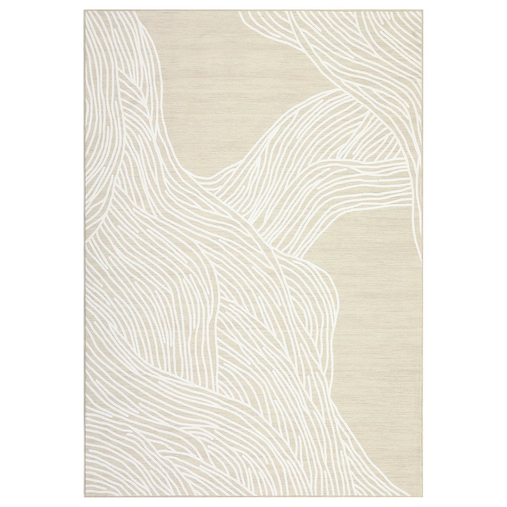 Garvee Modern Camel 10x13 Washable Rugs for Living Room Modern Bedroom Rug Aesthetic Beige Rug Large Area Rug Non Slip Throw Rugs Soft Faux Wool Low Pile Stain Resistant Carpet for Dining Room 10'x13' Beige