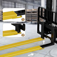 Garvee 5.5" Width Pallet Fork Extension, 4600 LBS Max Heavy Duty Steel Pallet Extensions for Forklift Truck - Yellow / 84x5.5 inch