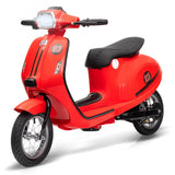 Garvee Ride - G Series: 24V 350W 14MPH Speed Rear Brake Twist Grip Throttle LED Light Blue Durable Pneumatic Tires Outdoor Riding - Red