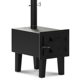 Garvee Outdoor Wood Burning Stove, Portable Wood-Burning Camp Stove with Chimney Pipe for Cooking and Camping