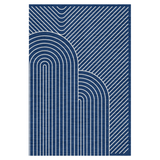 Garvee Blue 8x10 Large Washable Rugs for Living Room Bedroom, Soft Non-Shedding Pearl Velvet, Modern Design - Blue