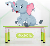 Garvee Kids 7 in 1 Table & Chairs Set in Ergonomic Design, Height Adjustable, Max 300lbs for Home & Classroom Use, Green