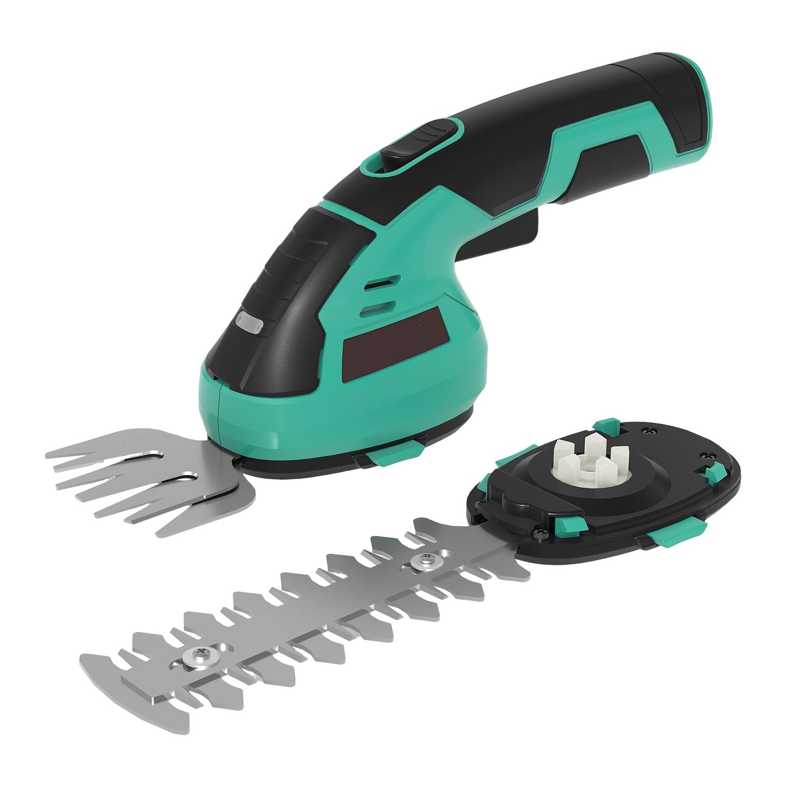 Garvee Cordless Grass Shear & Shrub Trimmer 7.2V, 2-in-1 Handheld Hedge Cutter with 2000mAh Battery, 60 Min Runtime & Type-C Charging
