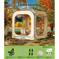 Garvee Quick Pop Up Clear Bubble Tent for 3-6 People - Outdoor Waterproof Dome Igloo Shelter - UV Protection, Easy Setup, Ideal for Camping, Patio, Backyard, Sports Events - Size: 6x6ft