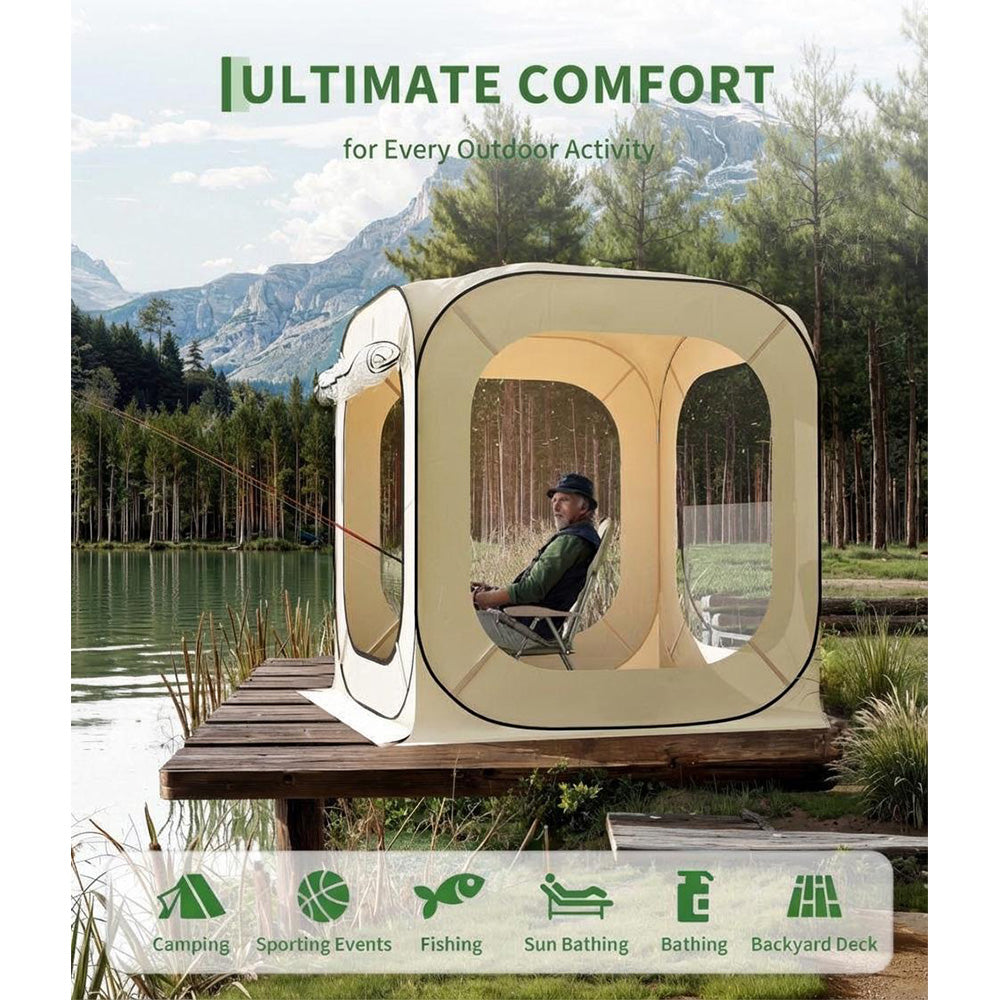 Garvee Quick Pop Up Clear Bubble Tent for 3-6 People - Outdoor Waterproof Dome Igloo Shelter - UV Protection, Easy Setup, Ideal for Camping, Patio, Backyard, Sports Events - Size: 6x6ft