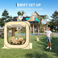 Garvee Quick Pop Up Clear Bubble Tent for 3-6 People - Outdoor Waterproof Dome Igloo Shelter - UV Protection, Easy Setup, Ideal for Camping, Patio, Backyard, Sports Events - Size: 6x6ft