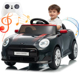 Garvee 12V BMW Mini Cooper Licensed Electric Ride-on Car for Kid, Powered by 4.5Ah Battery, Includes Positive Energy Charger, Wheels, Remote Control with Factory-Paired Code - Black