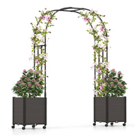 Garvee Metal Garden Arch Trellis, Black Wedding Arbor for Climbing Plants, Span 1.2