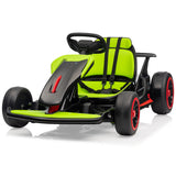 Garvee Ride - G Series: 6+,24V Drift Kart with 2X200W Strong Motor, 7AH Big Battery, Electric Pedals, Electric Go Kart Outdoor Race Toy - Green - Green&black