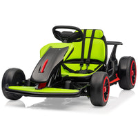 Garvee Ride - G Series: 6+,24V Drift Kart with 2X200W Strong Motor, 7AH Big Battery, Electric Pedals, Electric Go Kart Outdoor Race Toy - Green