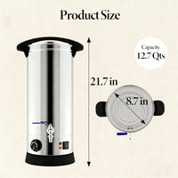 Garvee 12.7 Qts Electric Wax Melter with Temperature Control, Pour Spout, and Easy-Clean Feature for Candle Making, Ideal for Small-Scale Commercial or Home Use