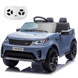 Garvee Ride P Series 12V Kids Ride On Car Land Rover Style Dual Motors 3 Speed Modes 4.5Ah Battery Safety Seatbelt Remote Control Black Outdoor Play - Light Blue - Light Blue