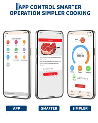Garvee Dual‑Probe Wireless Meat Thermometer — Bluetooth 5.3 App Control, Dual Stainless‑Steel Probes, LED Display, USB‑C Fast Charge (48‑hr), Magnetic Back