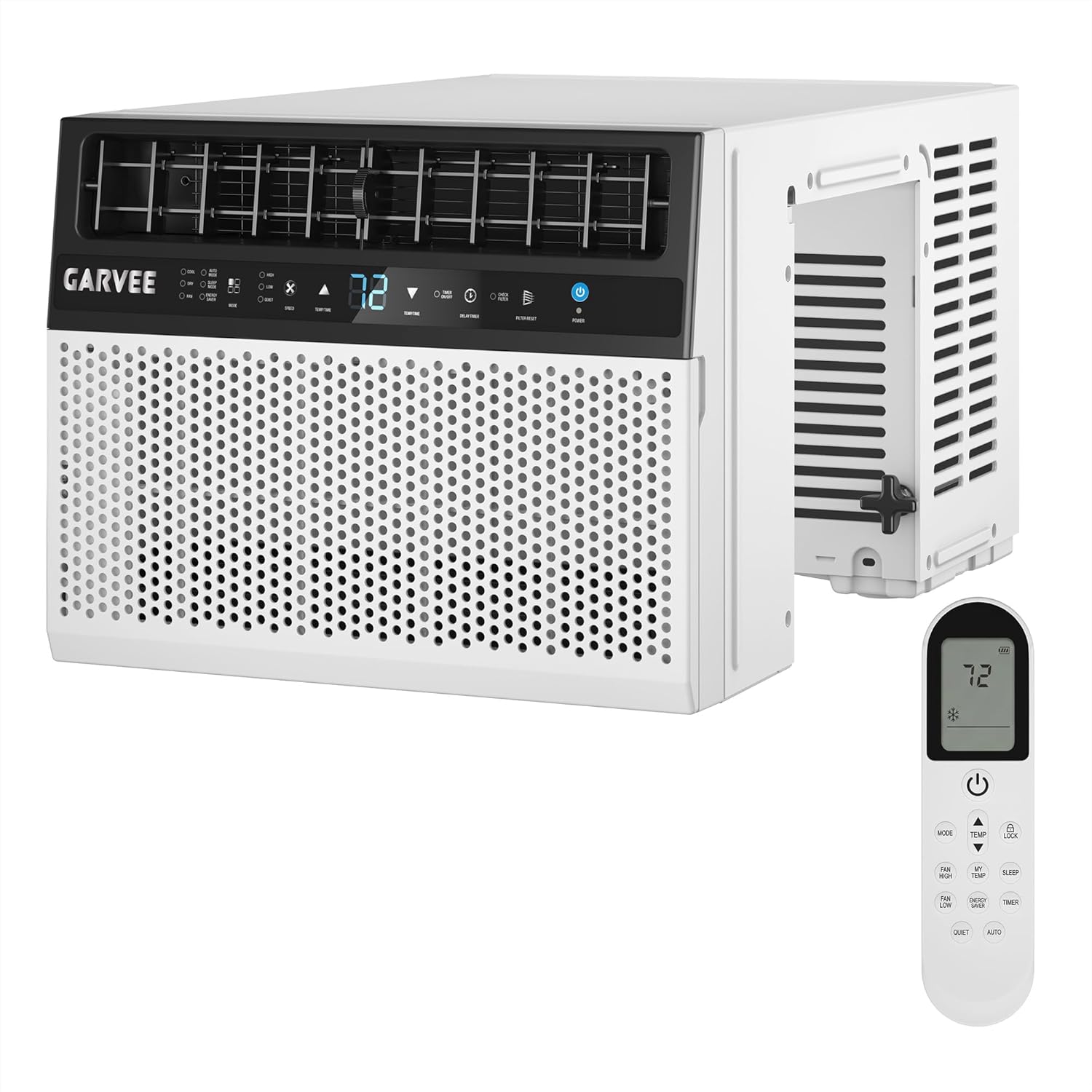 Garvee U-Shaped Window Air Conditioner 6000 BTU Ultra Quiet Energy Efficient Remote Control Dehumidifier Fan Easy Install Fits 24-48" Windows Bedroom Living Room