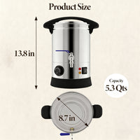 Garvee 5.3 Qts Electric Wax Melter with Temperature Control, Pour Spout, and Easy-Clean Feature for Candle Making, Ideal for Small-Scale Commercial or Home Use