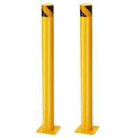 Garvee 2 Pack 36" Yellow Safety Bollards for Driveway & Parking