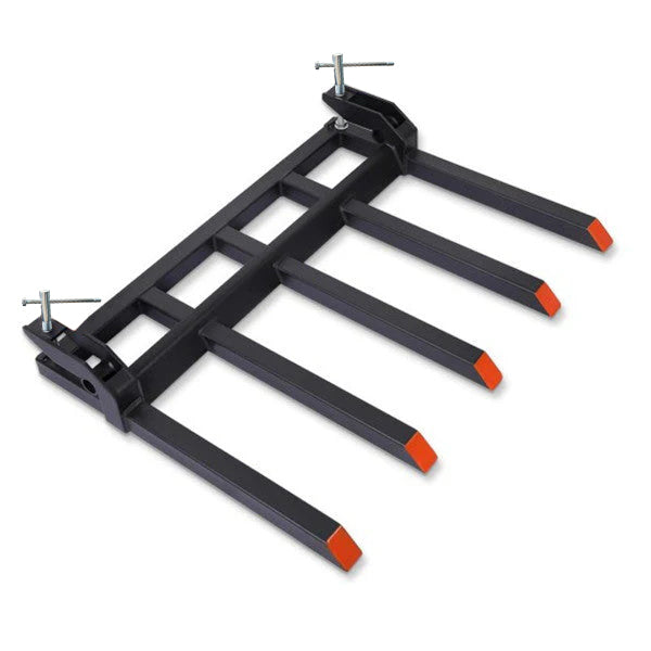 Garvee 42" Clamp-On Debris Forks for Tractor Buckets, 2500 lb 5-Tine Bucket Fork Attachment for Brush, Logs & Yard Cleanup