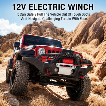 Garvee 10000 lbs 12V Electric Winch - IP67 Waterproof Off-Road Truck Winch with 85ft Synthetic Rope/Steel Cable, Wireless Remote, Heavy-Duty for Towing UTV, ATV, SUV, and 4x4 Vehicles