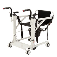 Garvee 4-in-1 Multi-Function Transfer Chair, Hydraulic Lift Mobility Solution, Shower Chair with 180° Split Seat, Portable Commode and Indoor Mobility System, Versatile Home Seating