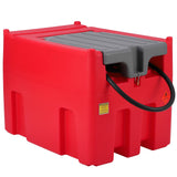 Garvee Portable Diesel Tank, 106 Gallon Fuel Tank with 12V Electric Fuel Transfer Pump, 10 GPM Diesel Transfer Tank with Auto Fueling Nozzle & 360 Swivel Connector with 13.1ft Hose - Red - Red