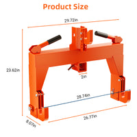 Garvee 3-Point Quick Hitch Tractor Attachment 3000 LBS Lift Capacity 5-Level Adjustable Bolt Reinforced Steel Tubing Category 0 & 1 Farm Use