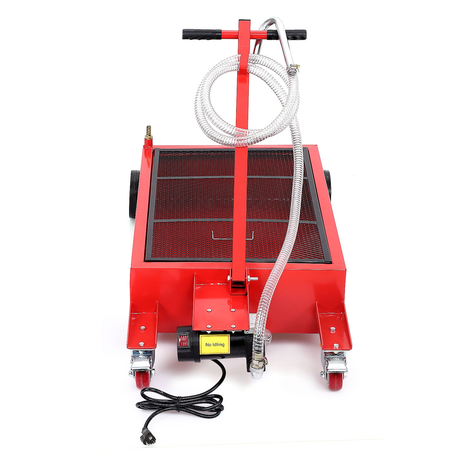 Garvee 20 Gallon Electric Oil Drain Pan with 110V Pump & 8 Ft Hose, Low Profile & T Folding Handle Oil Drain Cart for Truck, Cars, SUVs