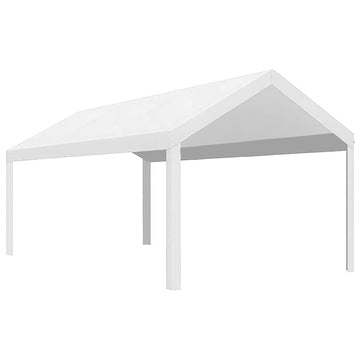 Garvee 13'x20' 160G Heavy-Duty Carport Replacement Cover Waterproof UV Protected for Garage Tent Shelter Outdoor White (Frame Not Included)