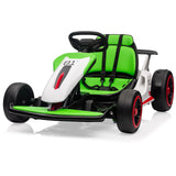 Garvee Ride - G Series: 6+,24V Drift Kart with 2X200W Strong Motor, 7AH Big Battery, Electric Pedals, Electric Go Kart Outdoor Race Toy - Green & White - Green