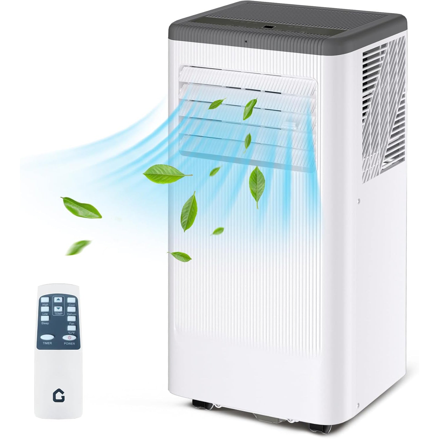 Garvee 8000 BTU Portable Air Conditioner, 3-in-1 Air Conditioners Unit for Rooms up to 350 Sq.Ft, Quiet Portable Ac Unit with Built-in Dehumidifier, 2 Fan Speeds, Window Kit, Personal AC Unit, Gary
