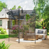 Garvee 72" H×36" W Metal Privacy Screen - Heavy-Duty, Rust-Resistant, Weatherproof, Decorative Fence Panel, Freestanding, Patio Use