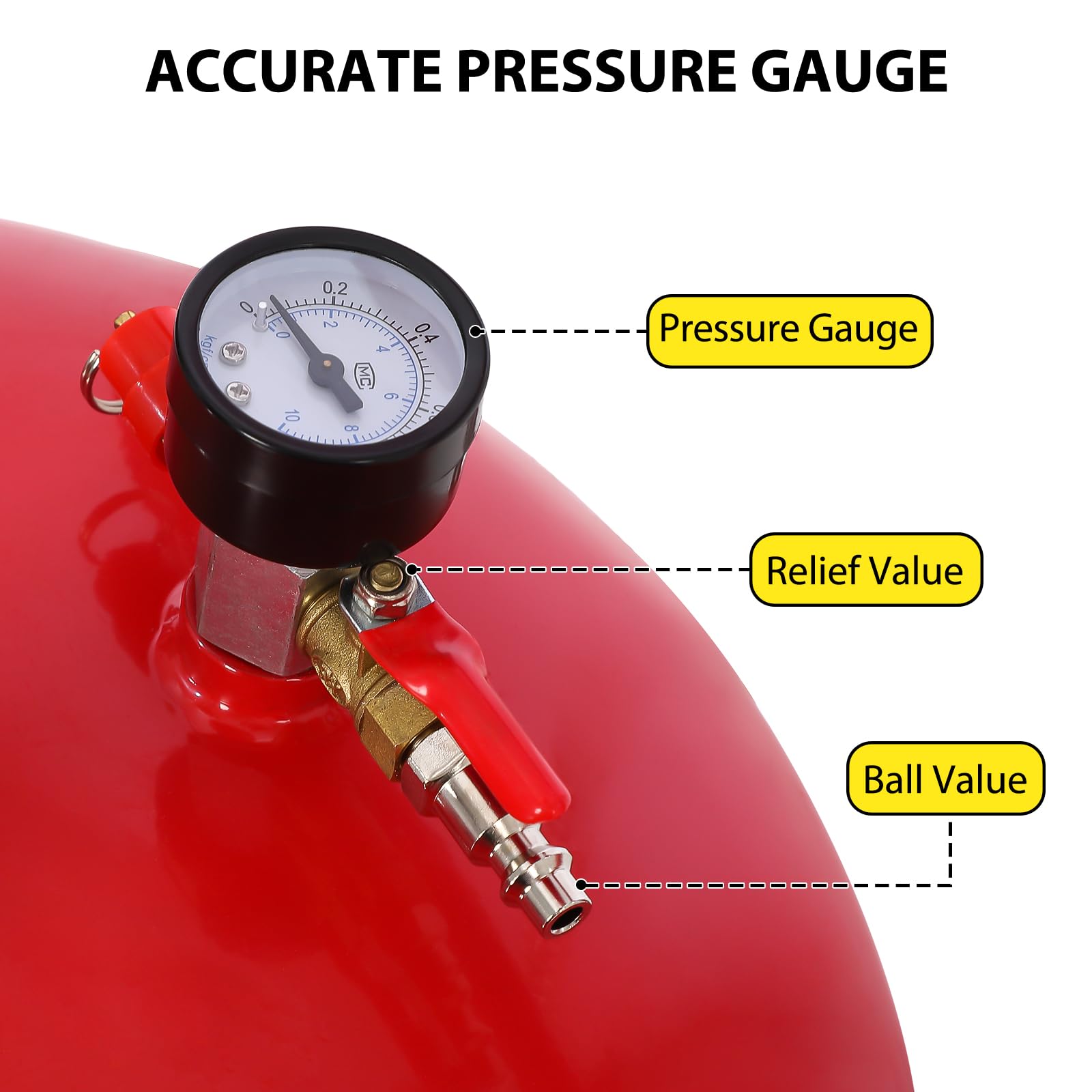 Garvee 20 Gallon Waste Oil Drain Tank, Portable Oil Drain Container, Air Operated Drainer, Fluid Fuel Transfer Drainage, Adjustable Funnel Height with Wheel &15'' Premium Bowl and a Toolbox, Red