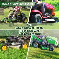 Garvee 15x6.00-6 Lawn Mower Tire, 15x6x6 Tractor Turf Tire, 4 ply Tubeless, 565lbs Capacity, Set of 2