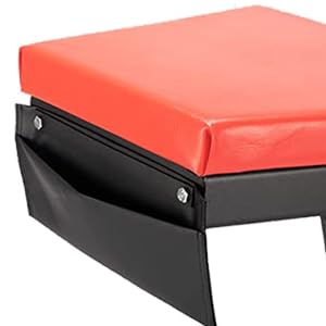 Garvee Heavy-Duty Topside Creeper | 400 LBS Capacity & Adjustable Height (47.7"-65.2"), Padded Deck with 4 Swivel Casters for Auto Repair and Maintenance , Black