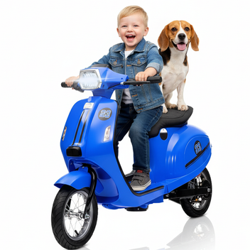 Garvee Ride - G Series: 24V 350W 14MPH Speed Rear Brake Twist Grip Throttle LED Light Blue Durable Pneumatic Tires Outdoor Riding
