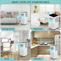 Garvee Portable Air Conditioners 10,000 Btu,4 In 1 Portable Cooling AC with Dehumidifier, Fan Modes, Stand Up AC Unit with 46dB Low Noise & 24H Timer, Sleep Mode for Bedroom, Rooms Up to 450 Sq.Ft
