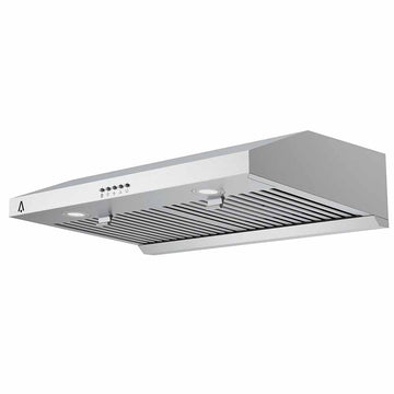 Garvee Range Hood 30 inch, 400 CFM Under Cabinet Range Hood with Strong Suction, Stainless Steel Kitchen Hood with 3-Speed Exhaust Fan and Two Bright LED Lights
