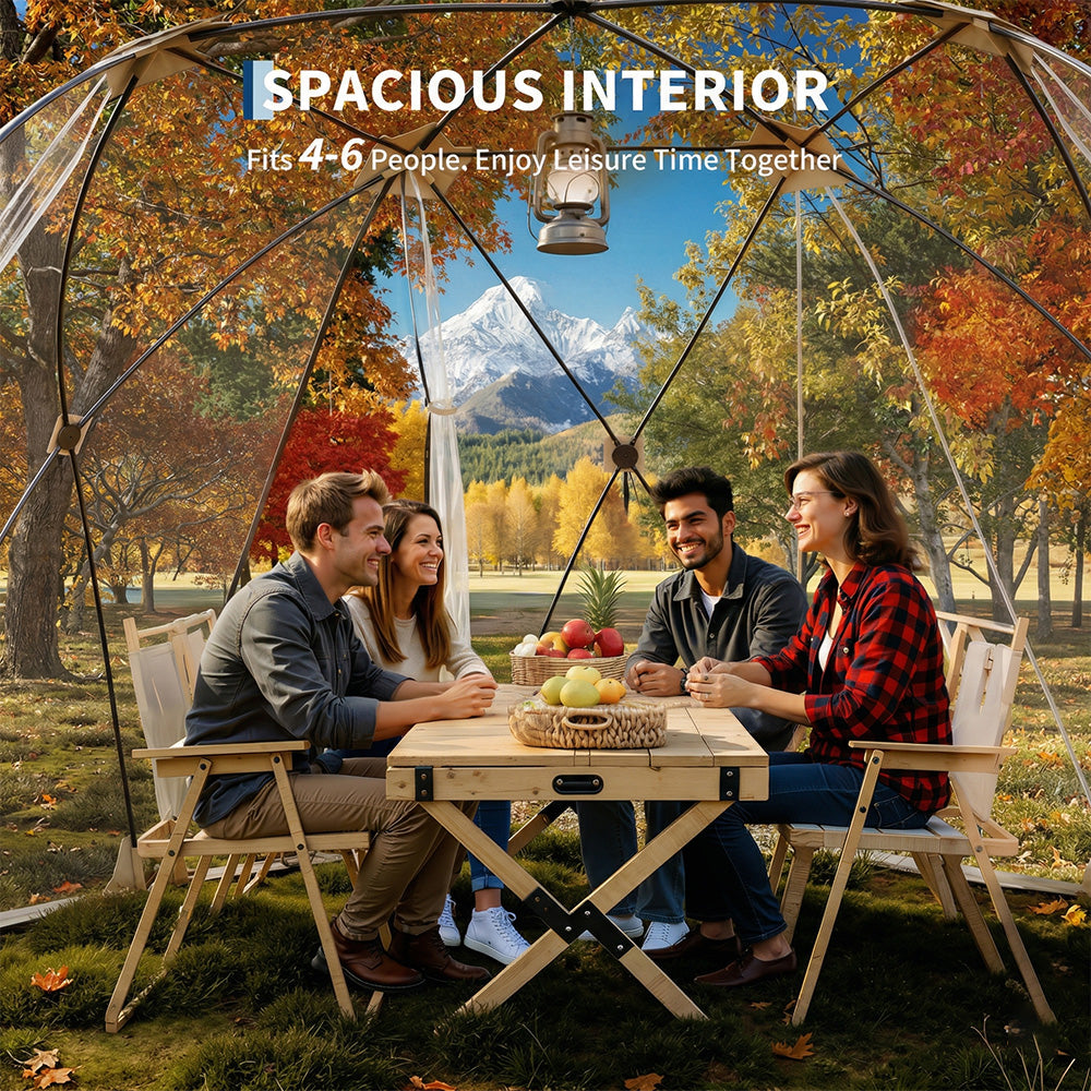 Garvee 10x10 Ft Outdoor All Weather Pop Up Tent, 6-8 Person Instant Tent Shelter, Rainproof Camping Sun Shelter Coldproof & Windproof for Patio, Backyard, Deck, Sports Events