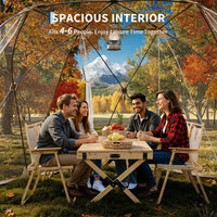 Garvee 10x10 Ft Outdoor All Weather Pop Up Tent, 6-8 Person Instant Tent Shelter, Rainproof Camping Sun Shelter Coldproof & Windproof for Patio, Backyard, Deck, Sports Events