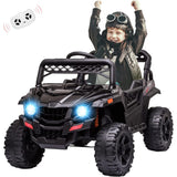 Garvee Ride - P Series: 12V Kids Car: Ride-On Truck, Remote, Suspension, LED, 1.8-3.7 MPH, MP3, Engine Sound, ASTM Certified, for 3-7 Years - Black - Black