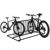 Garvee Floor Bike Rack Double-Side 10-Bike Grid Design Heavy Duty Steel Powder Coated Freestanding Stable Garage Yard Parking Stand - Black