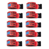 Garvee 4" x 30' Heavy Duty Truck Straps with Flat Hooks for Flatbed Trucks, Trailers, Farms, Towing, Yellow, 10 Pack - Red